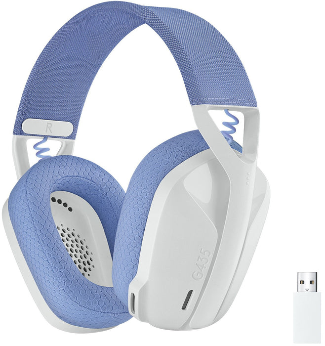 Gaming wireless headset Logitech G435 Lightspeed Wireless, Microphone, White