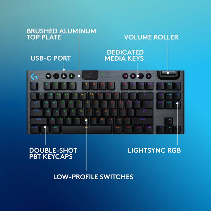 Logitech G915X Lightspeed TKL Wireless Mechanical Gaming Keyboard - Linear Switch