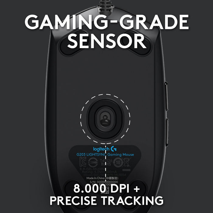 Logitech G102 LightSync Gaming Mouse, RGB, Optical, Wired, USB