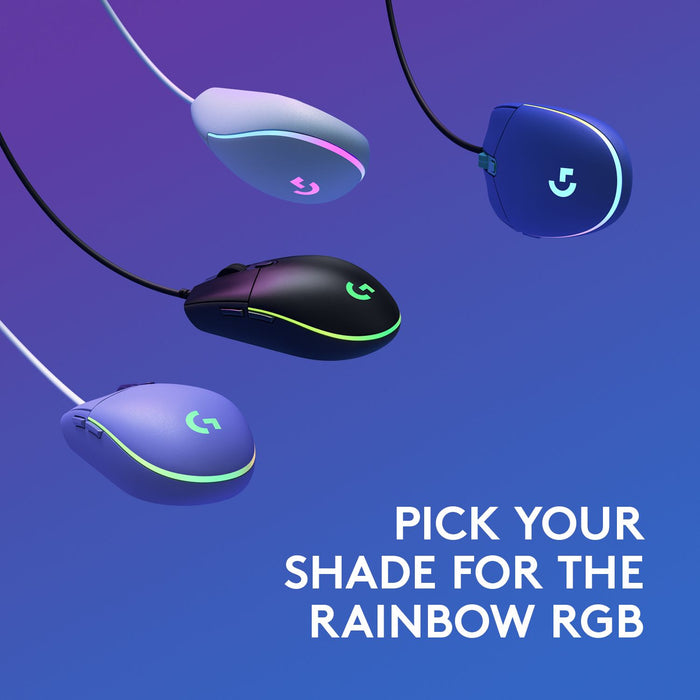 Logitech G102 LightSync Gaming Mouse, RGB, Optical, Wired, USB, Blue