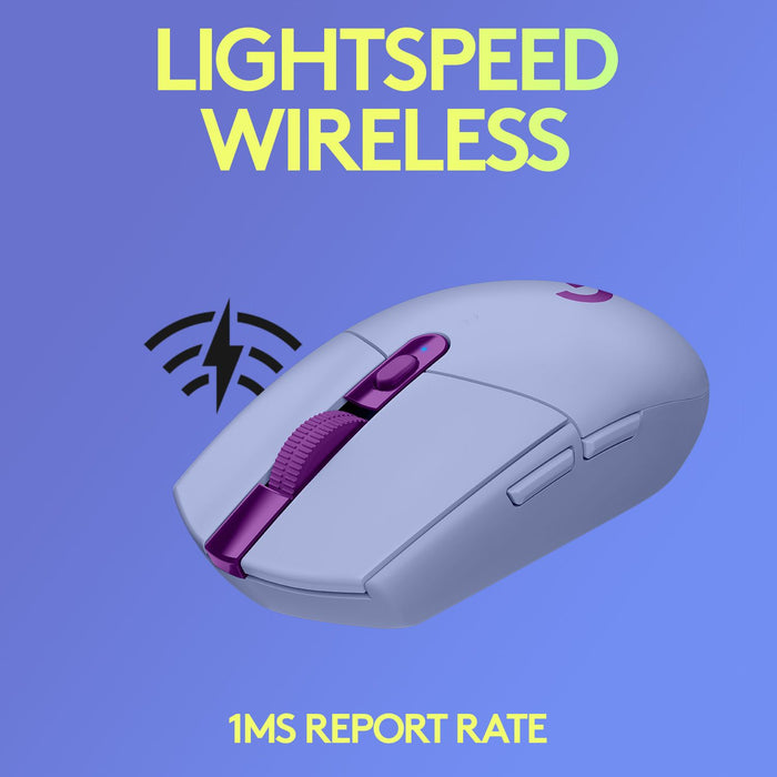 Logitech G305 Lilac Lightspeed Wireless Gaming Mouse Purple