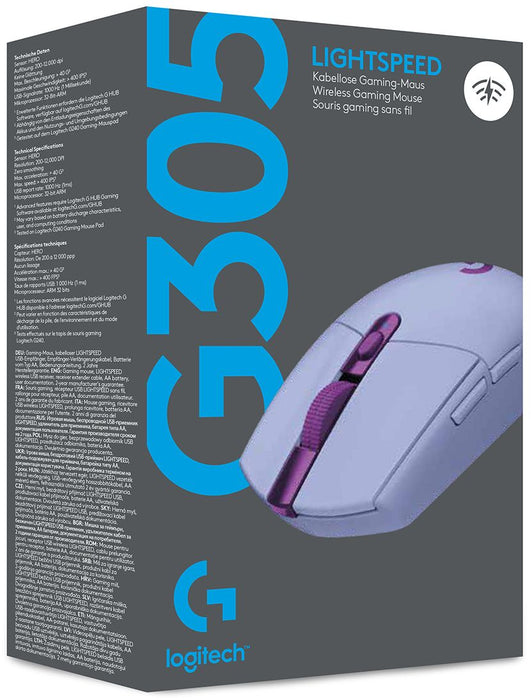 Logitech G305 Lilac Lightspeed Wireless Gaming Mouse Purple