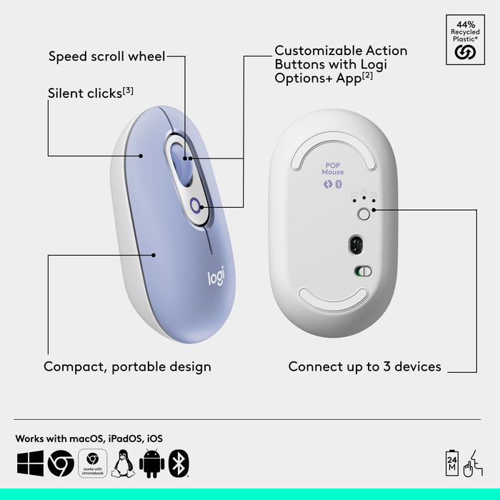 Mouse Logitech POP Lilac