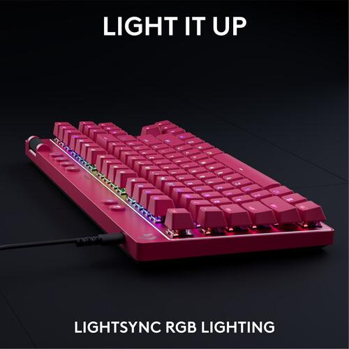 Gaming mechanical keyboard Logitech G Pro X RAPID TKL, Magnetic Analog Switch, Magenta