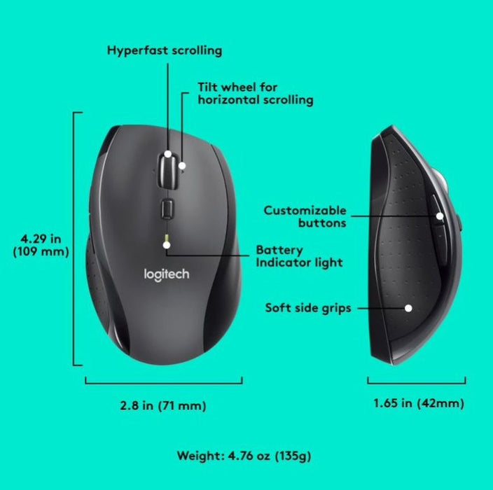 Wireless optical mouse LOGITECH M705 Marathon