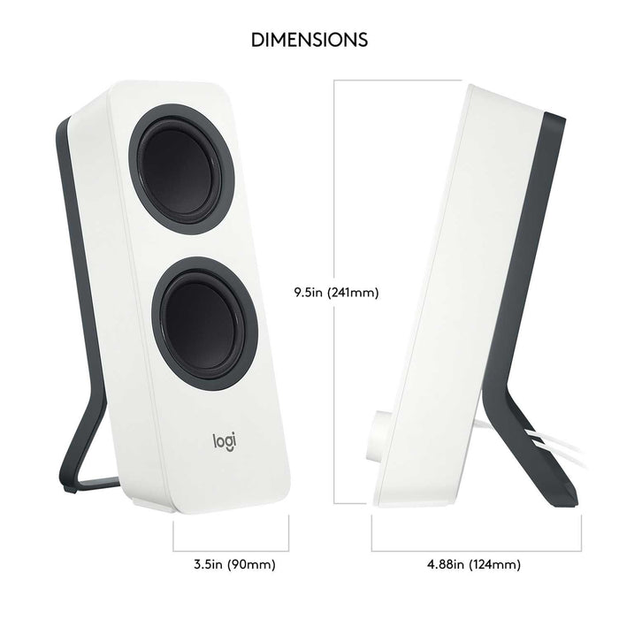 Logitech Z207 Bluetooth Computer Speakers - White