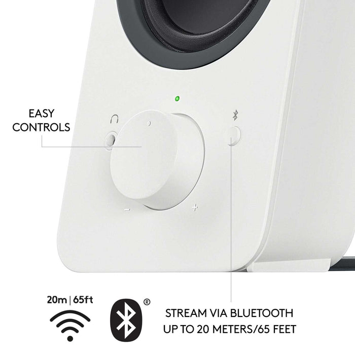 Logitech Z207 Bluetooth Computer Speakers - White