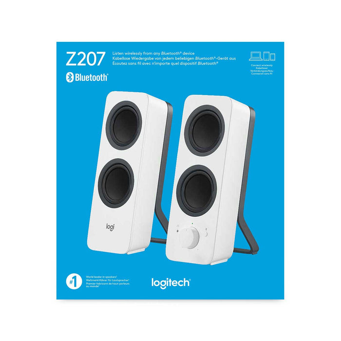 Logitech Z207 Bluetooth Computer Speakers - White
