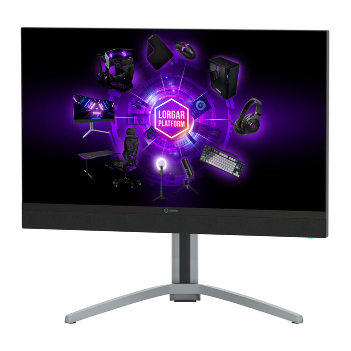 Monitor LORGAR 27MP1 mini LED 0.155 mm, 178°/178°, IPS, 27.0 ", 68.6 cm, 3840x2160, 160.00 Hz, 1.00 ms, HDMI, DisplayPort, USB-C, BLACK/GRAY