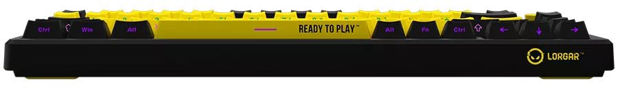 Wireless Keyboard LORGAR KBP7075W BLACK YELLOW LRG-KBP7075W-YL-US