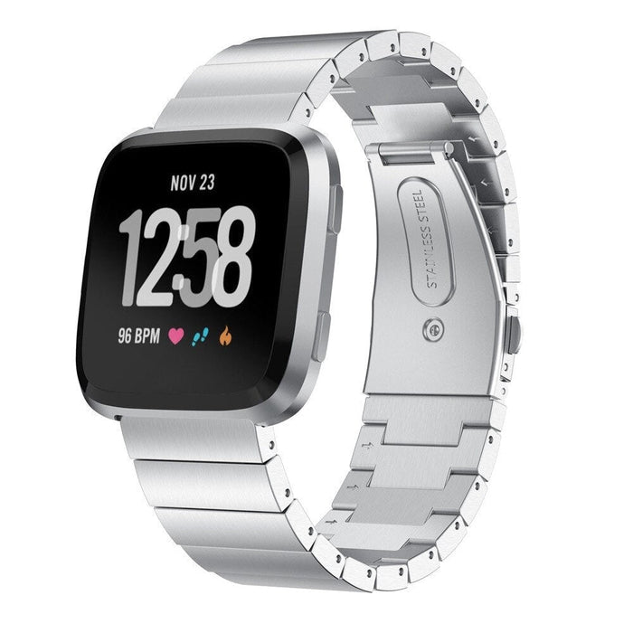 Luxury metal strap stainless steel watch for Fitbit Versa