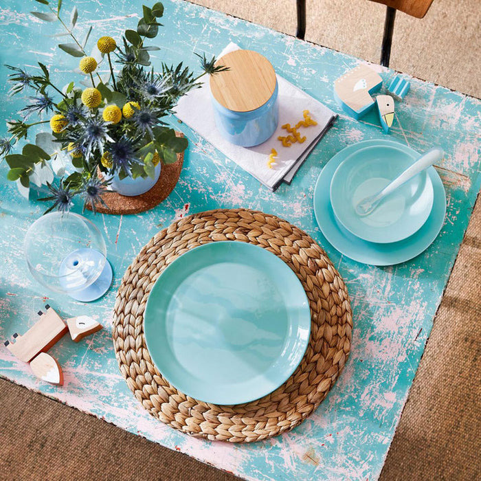 DINING SET 19 PIECES TURQUOISE DIWALI LUMINARC