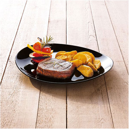 STEAK PLATE 30X26CM FRIENDS TIME BLACK LUMINARC