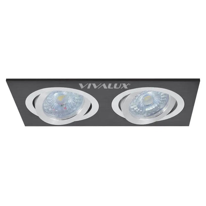 LUNA ALUMINUM BLACK DOUBLE RECTANGULAR 172X92 MM VIVALUX STYLE - Луни<<<Вътрешно