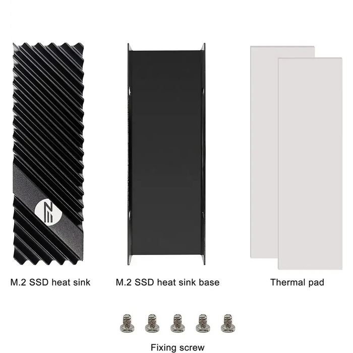 M.2 Heatsink EZDIY-FAB for NVMe SSD Drive - Black - Аксесоари за компютри<<<Компютърни системи<<<ValiAPI