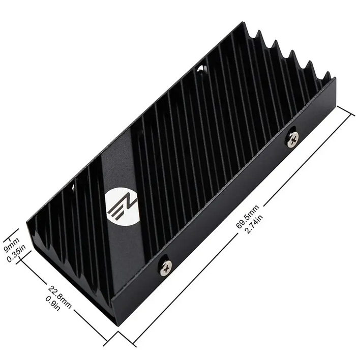 M.2 Heatsink EZDIY-FAB for NVMe SSD Drive - Black - Аксесоари за компютри<<<Компютърни системи<<<ValiAPI