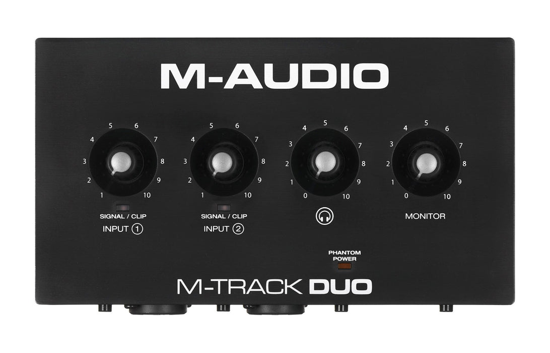 M-AUDIO M-Track Duo USB Audio interface Crystal preamplifier 16 bit 48 kHz Black