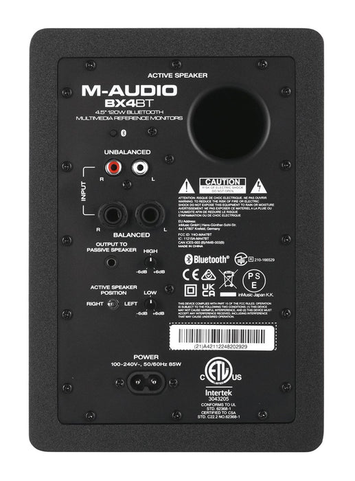 M-AUDIO BX4 BT 2x loudspeaker Black Wired + Bluetooth 50 W