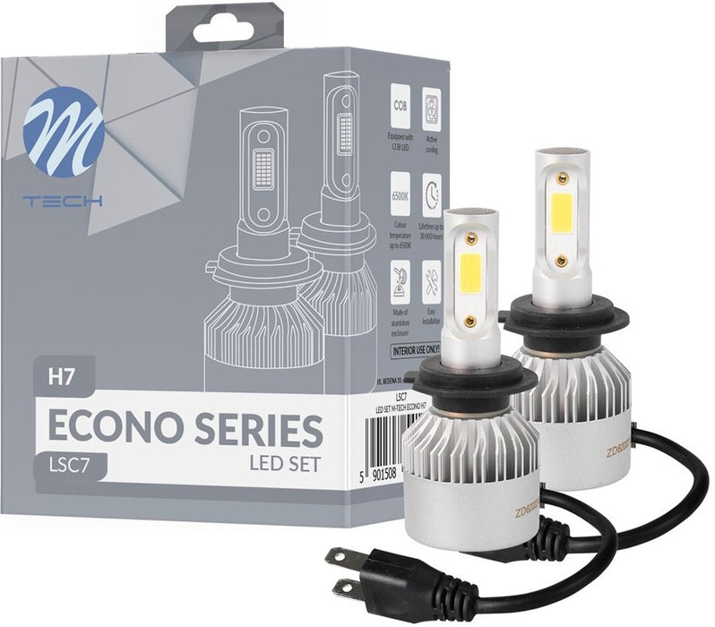 M-TECH H7 LED ECONO SERIES 6500K 80W X2 PCS