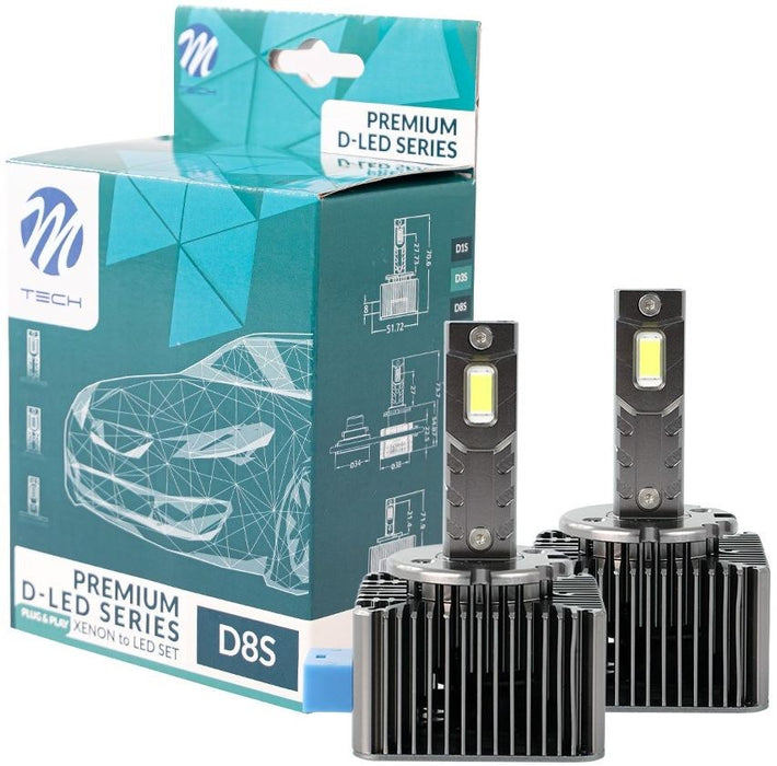 M-TECH D8S PREMIUM D-LED 6000K 35W X2 PCS
