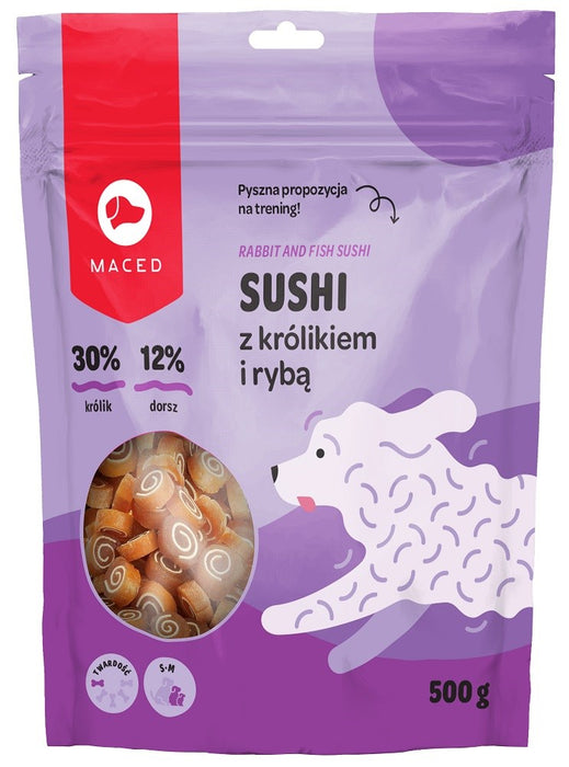 MACED Sushi with rabbit and fish - dog treat - 500g