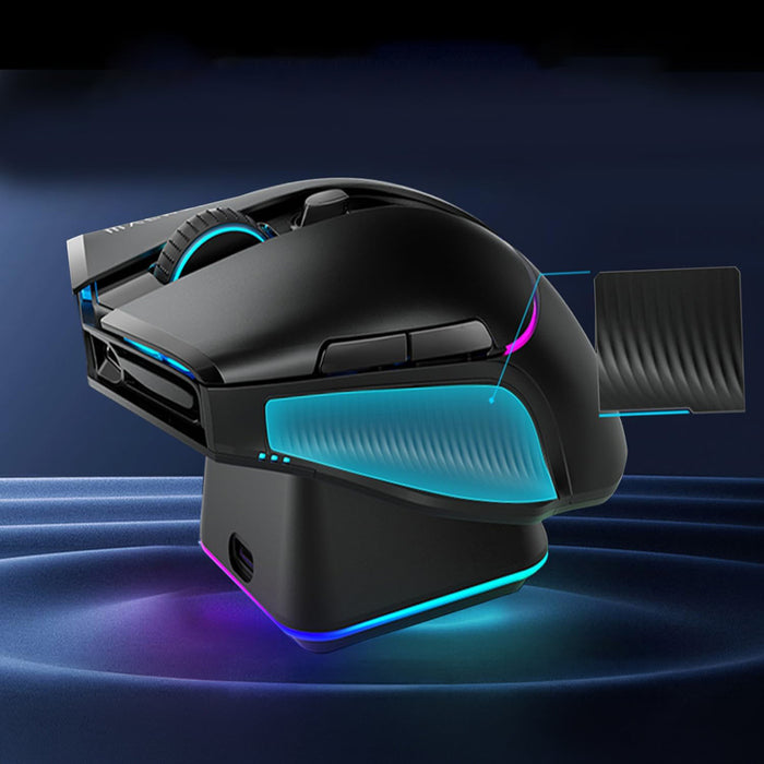 Machenike L8 Pro Wireless Gaming Mouse with Charging Station - Black