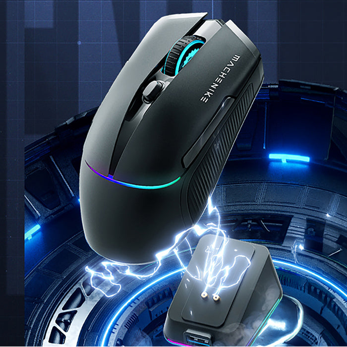 Machenike L8 Pro Wireless Gaming Mouse with Charging Station - Black