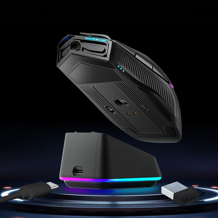 Machenike L8 Pro Wireless Gaming Mouse with Charging Station - Black