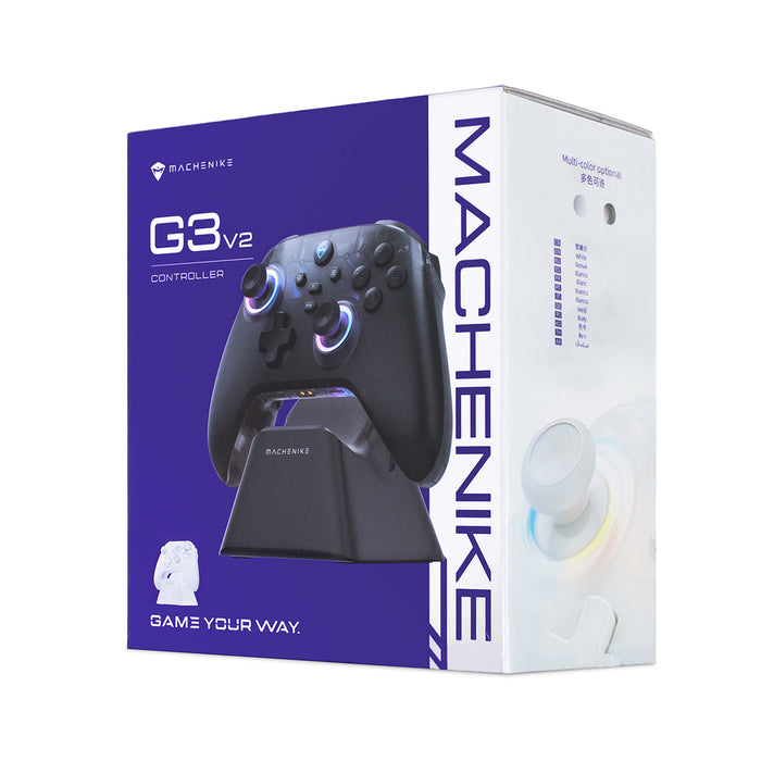 Machenike G3 V2 Wireless Game Controller with Charging Station - White