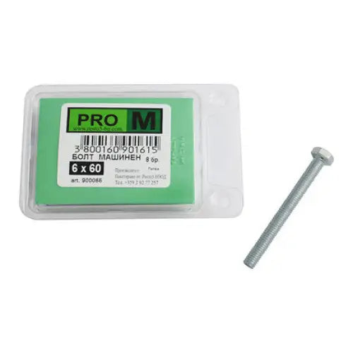 MACHINE BOLT 8 PCS PRO M 6 x 60 MM - Болтове и гайки<<<Винтове и болтови съединения<<<Инструменти и