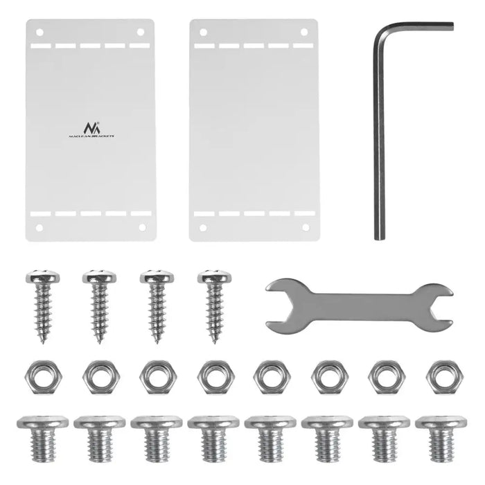 Maclean compact under-desk cable organizer max load 5kg white MC-107 W - Cable coversTVA-MAS<<<TV