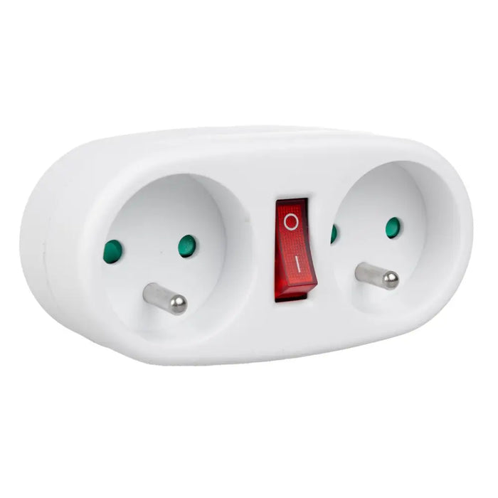 Maclean Current Outlet Socket Splitter with 2 Sockets and Circuit Breaker Type E 2x16A MCE337 E - Jacks