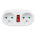 Maclean Current Outlet Socket Splitter with 2 Sockets and Circuit Breaker Type E 2x16A MCE337 E - Jacks