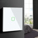 Maclean Energy MCE701W Touch light switch single glass white with square button - Lighting