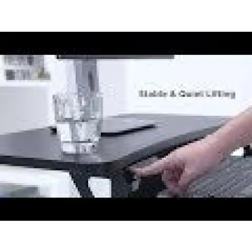 Maclean MC-835 Portable Desk Electric Height Adjustable 72 -122cm max. 37 kg Control Panel Sit Stand Work Station