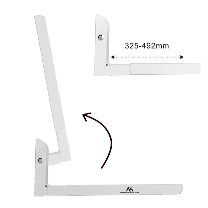 Maclean MC-915 W Universal Microwave Oven Bracket Holder Wall Mount Adjustable White Space Saving 30kg - General