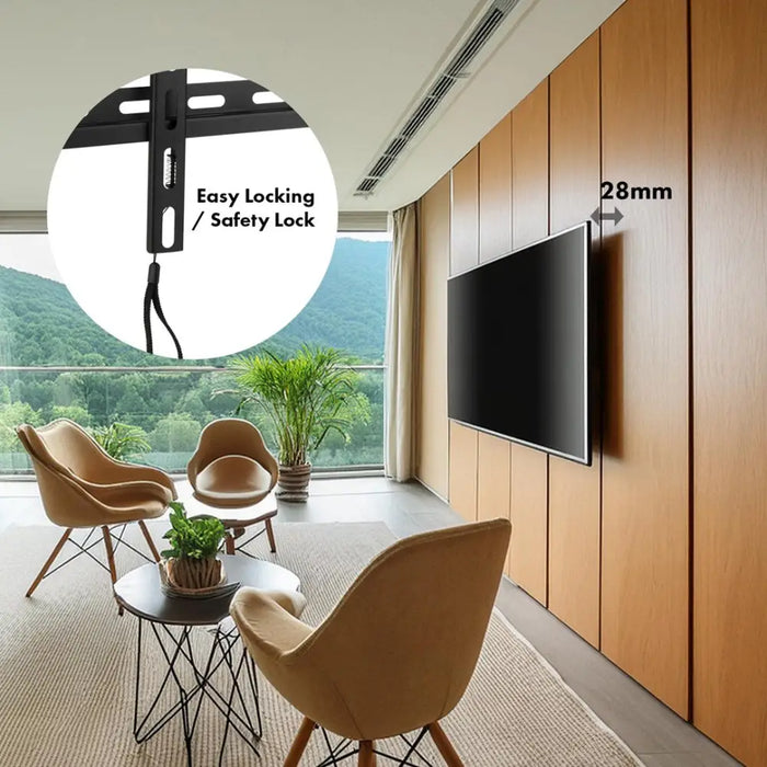 Maclean TV MC-413 Wall Mount Bracket 32’’-80’’ VESA 600x400 45kg Tilting Universal Adjustable Spirit Level Mounting