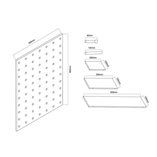 Maclean wooden board organizer light wood color 60x80 cm max. 20 kg MC-131 WD - Wall decorationsWYS-DEK<<<Home