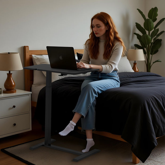 Maclean mobile desk/laptop stand, black, height adjustment 76-109cm, max. 30kg , MC-120 B