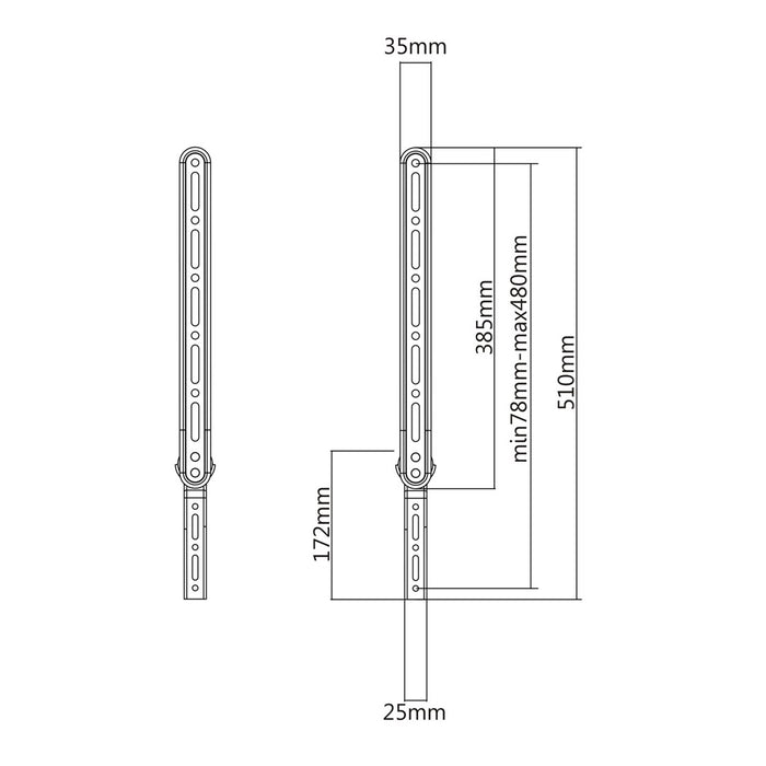 Maclean soundbar mount for TV, max 15kg, MC-912