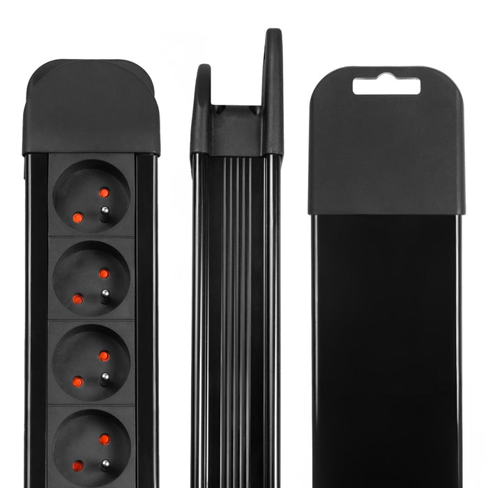 Maclean power strip, 10 outlet extension cord, 2 switches, protection and overload indication, 3680W, MCE10