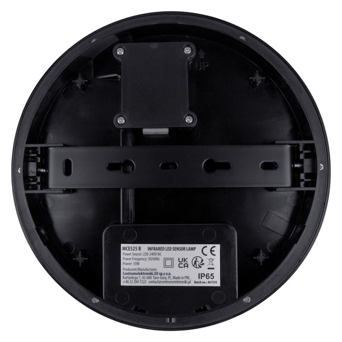 Maclean LED lamp with motion sensor, PIR sensor, black, 10W, IP65, 1000lm, neutral color, MCE525 B
