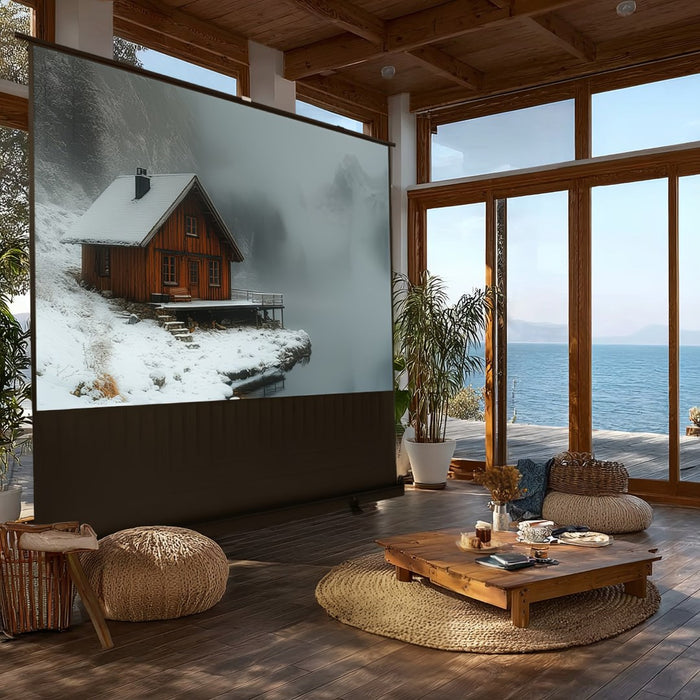 Maclean MC-964 portable projection screen, compact, floor, 100", 16:9