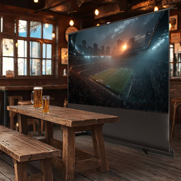 Maclean MC-964 portable projection screen, compact, floor, 100", 16:9