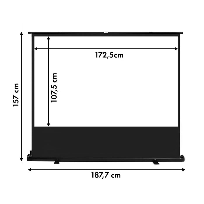 Maclean MC-212 Portable Projection Screen, Compact, Floor, 80", 16:10