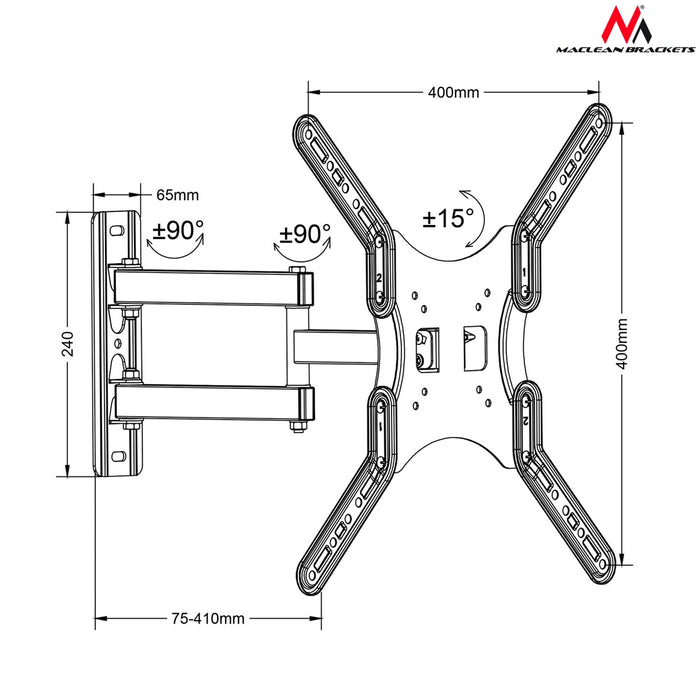 Maclean MC-759 TV mount 152,4 cm (60")