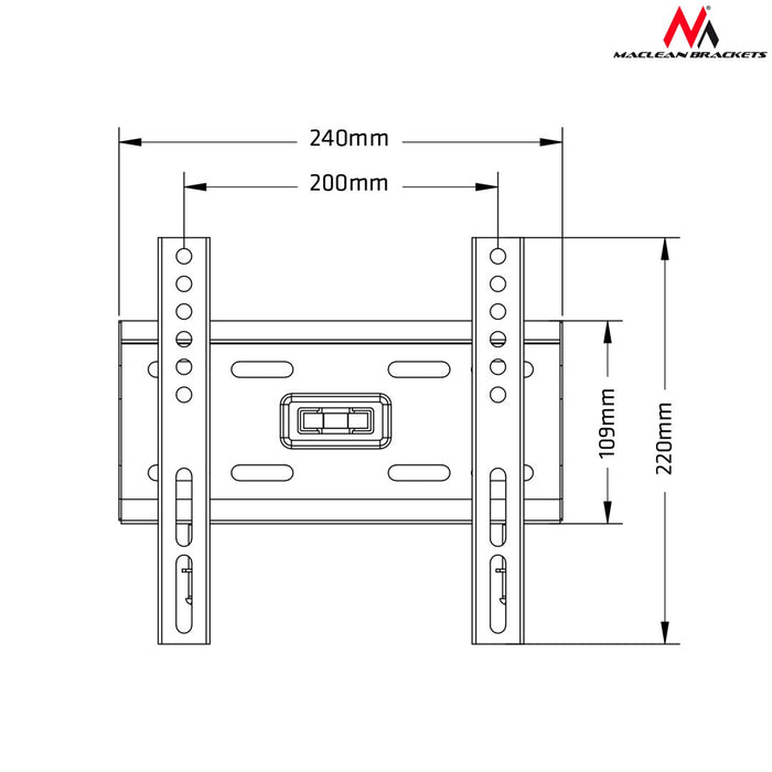 TV Holder 13 '' - 42 '' Maclean MC-777 black 35 kg VESA 200x200