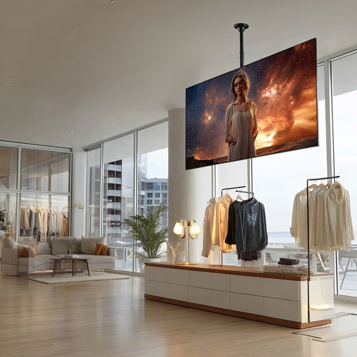 Universal LED LCD monitor with LCD OLED QLED screen for ceiling mounting 23-100 "max. 50 kg Max VESA 600x400