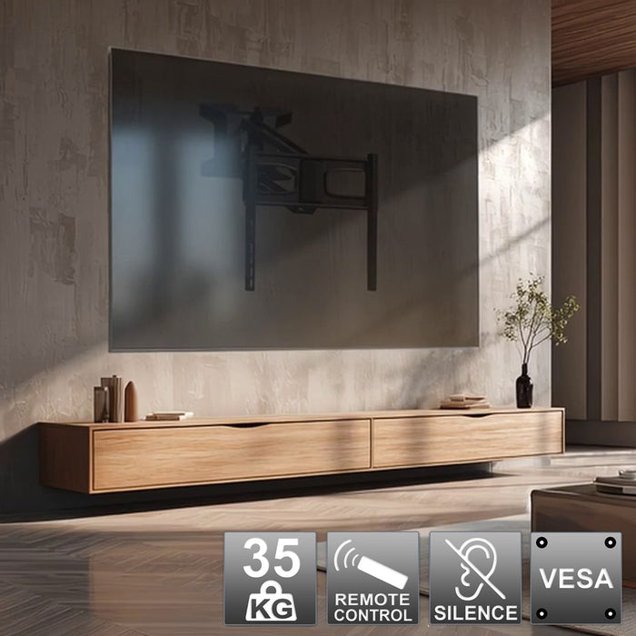 Maclean MC-891 Electric TV Wall Mount Bracket with Remote Control Height Adjustment 37'' - 70" max. VESA 600x400 up to 35kg Above Fireplace Mount Sturdy
