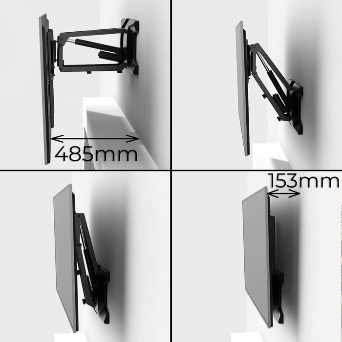 Maclean MC-891 Electric TV Wall Mount Bracket with Remote Control Height Adjustment 37'' - 70" max. VESA 600x400 up to 35kg Above Fireplace Mount Sturdy